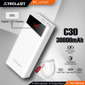 TECLAST C30 30000mAh Power Bank - High Capacity, Dual Output
