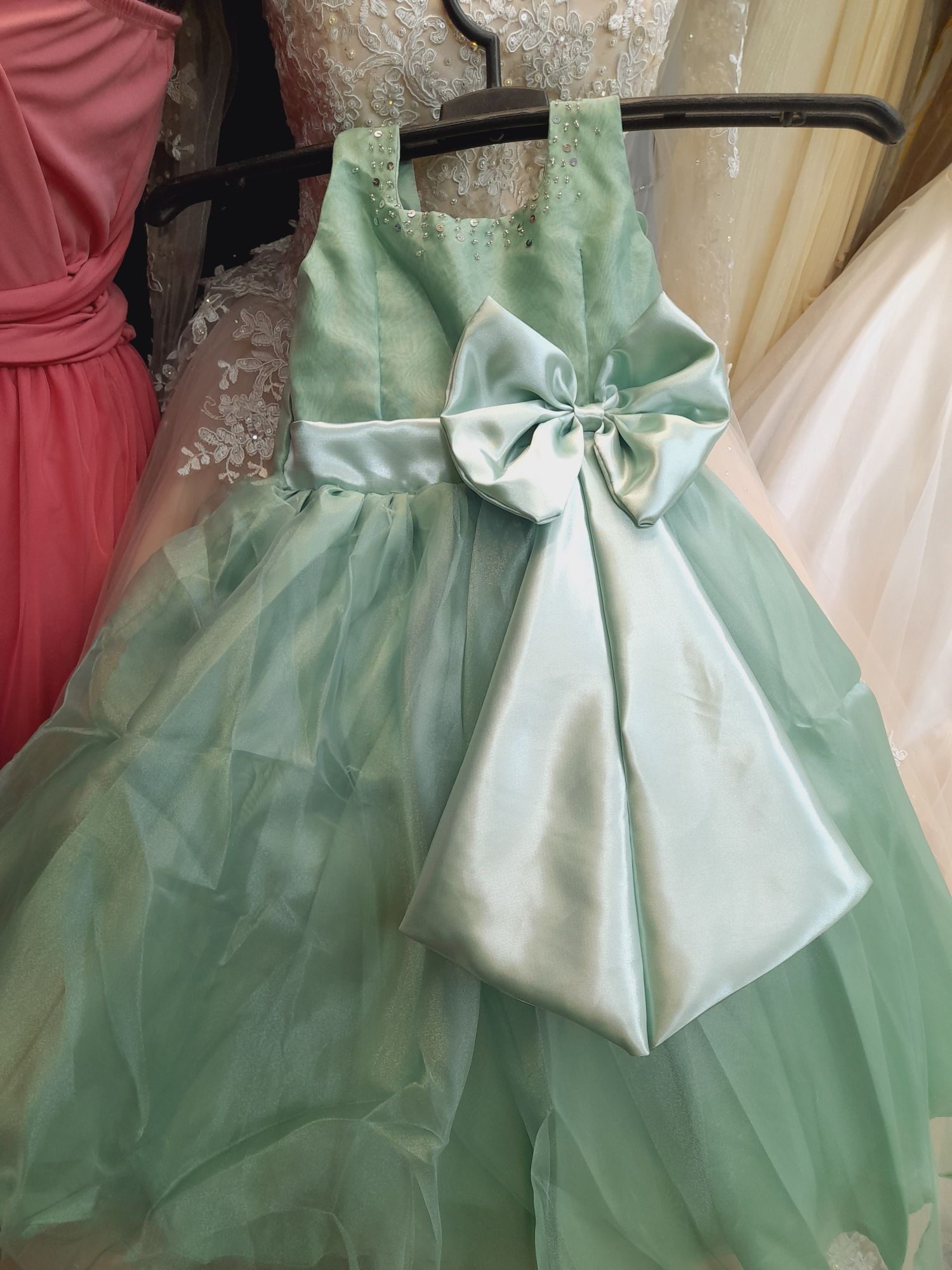 * Sage green Flower girl dresses/gown * Lazada PH