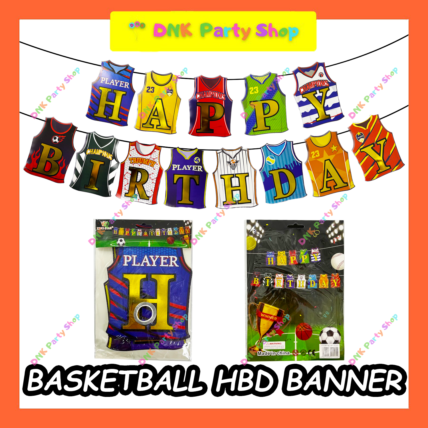 Happy Birthday Banner Basketball Jersey Theme Cutout Assorted Party Decorations Needs Lazada PH