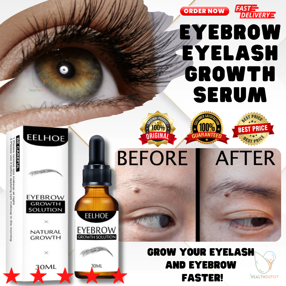 EELHOE Eye Brow Growth Solution Length Thickness Darkness Enhancer Serum,  100% Natural Safe and Effective, Eyebrow grower and thicker, 100% Natural  Ingredients Eyelash Eyebrow Growth hair Serum Eyebrow Grower Longer Fuller  Thicker