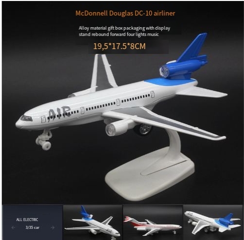 22cm alloy aircraft model Boeing 727 McDonnell Douglas dc-10 toy ...