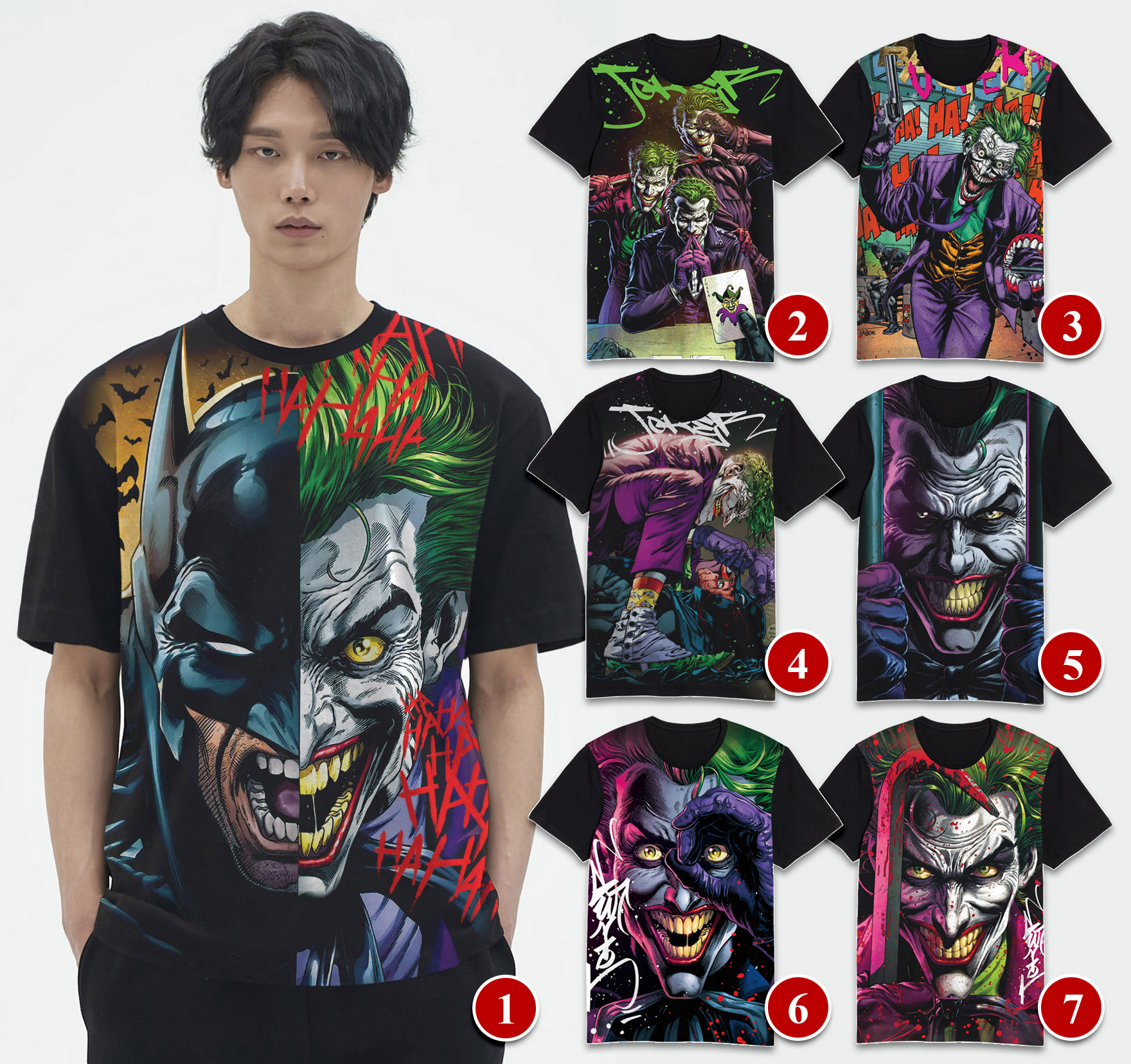 Joker t shirt black shirt unisex tee 