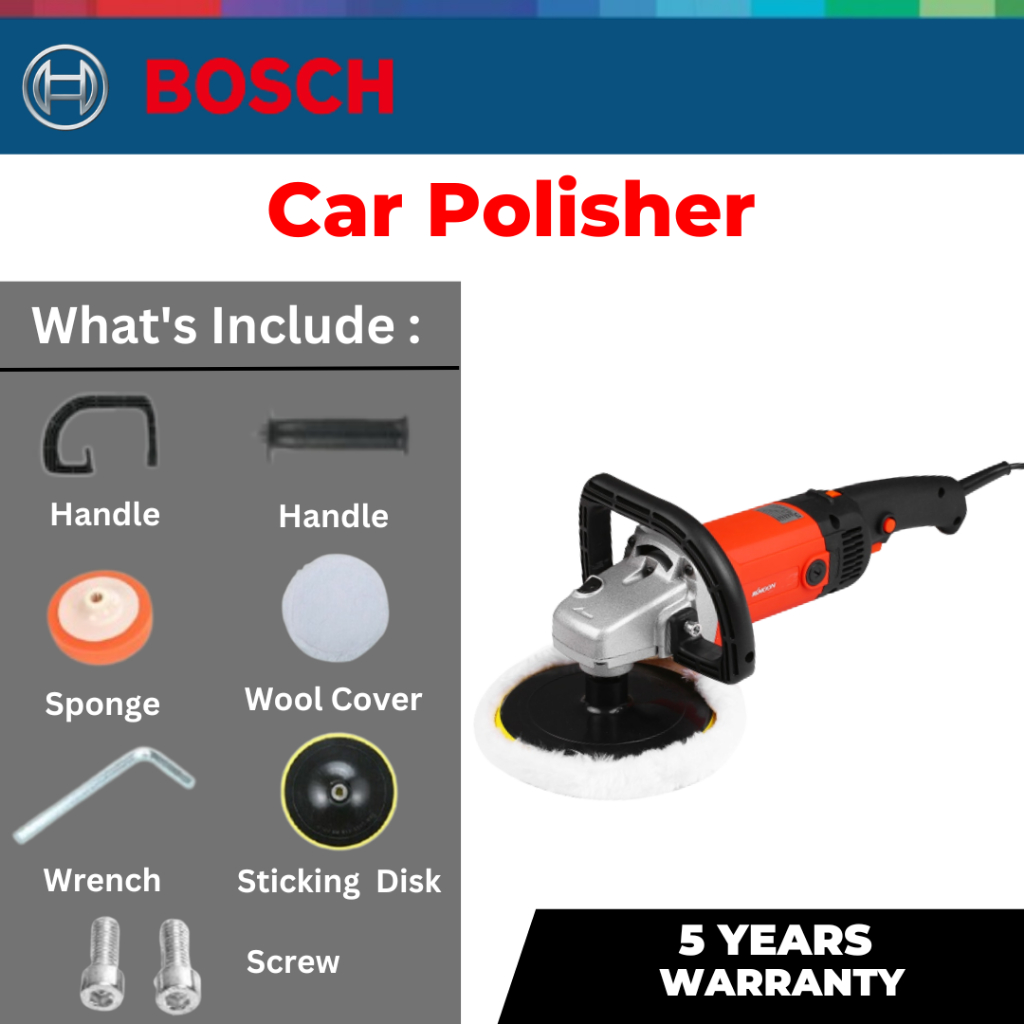 BOSCH 6" Car Polisher 2100W Car Polish Machine Heavy Duty Lazada PH