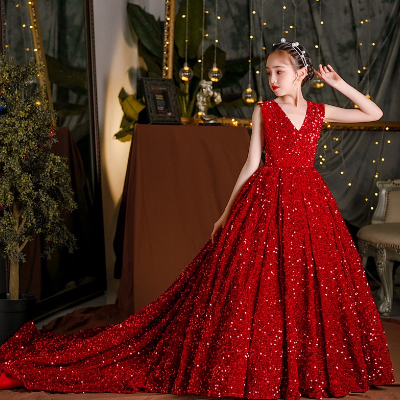 Buy Girls Long Frock in red Color Sleeveless Birthday Party Dress in Cotton  and net 13-14 Years at Amazon.in