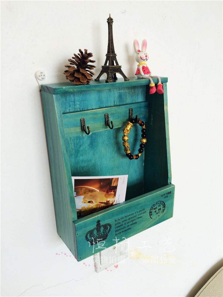 American solid wood door key box key box wallmounted car key