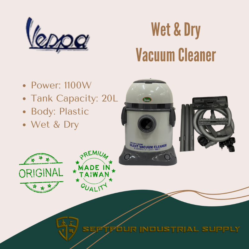Vespa 20L 1100w Wet and Dry Plastic Body Vacuum Cleaner Lazada PH