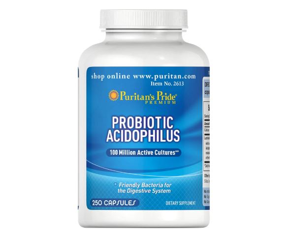 Puritan's Pride Probiotic Acidophilus, 100 Million Active Cultures, 100 ...