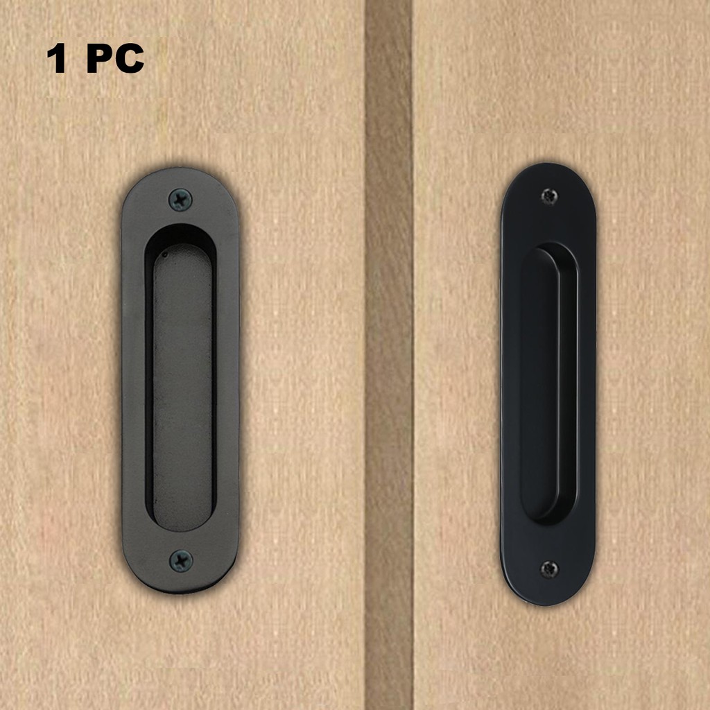 FLUSH PULL SLIDING DOOR HANDLE FLUSH BARN DOOR HANDLE, P50696MMBLK
