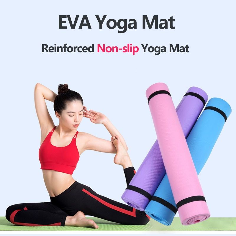 Yoga Mat Exercise Pad Thick Non Slip 3mm Lazada PH