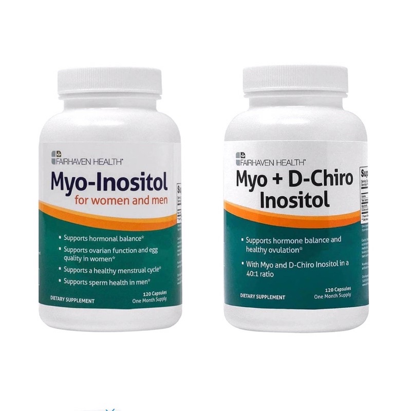 Fairhaven Myo Inositol (Male & Female) & Myo + D-Chiro Inositol (Female ...