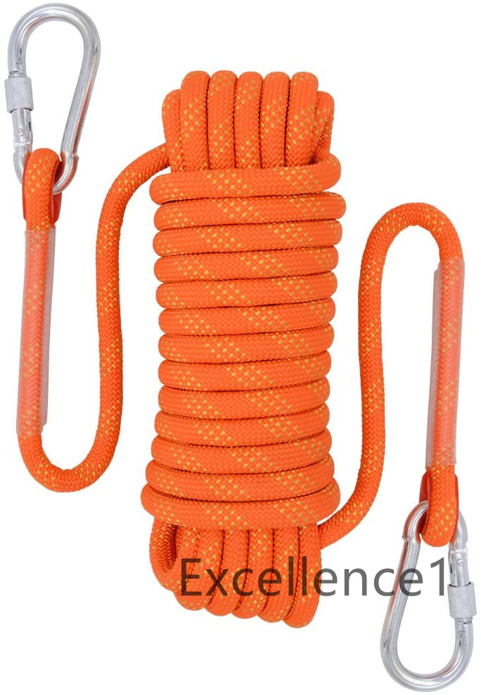 Rope 10mm Static Outdoor Climbing Rope, Escape Safety Rappelling Rope 32FT