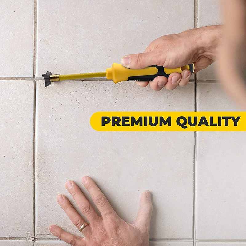 Grout Removal Tool 4 in 1 (Carbide Alloy Head), Grout Remover, Caulking
