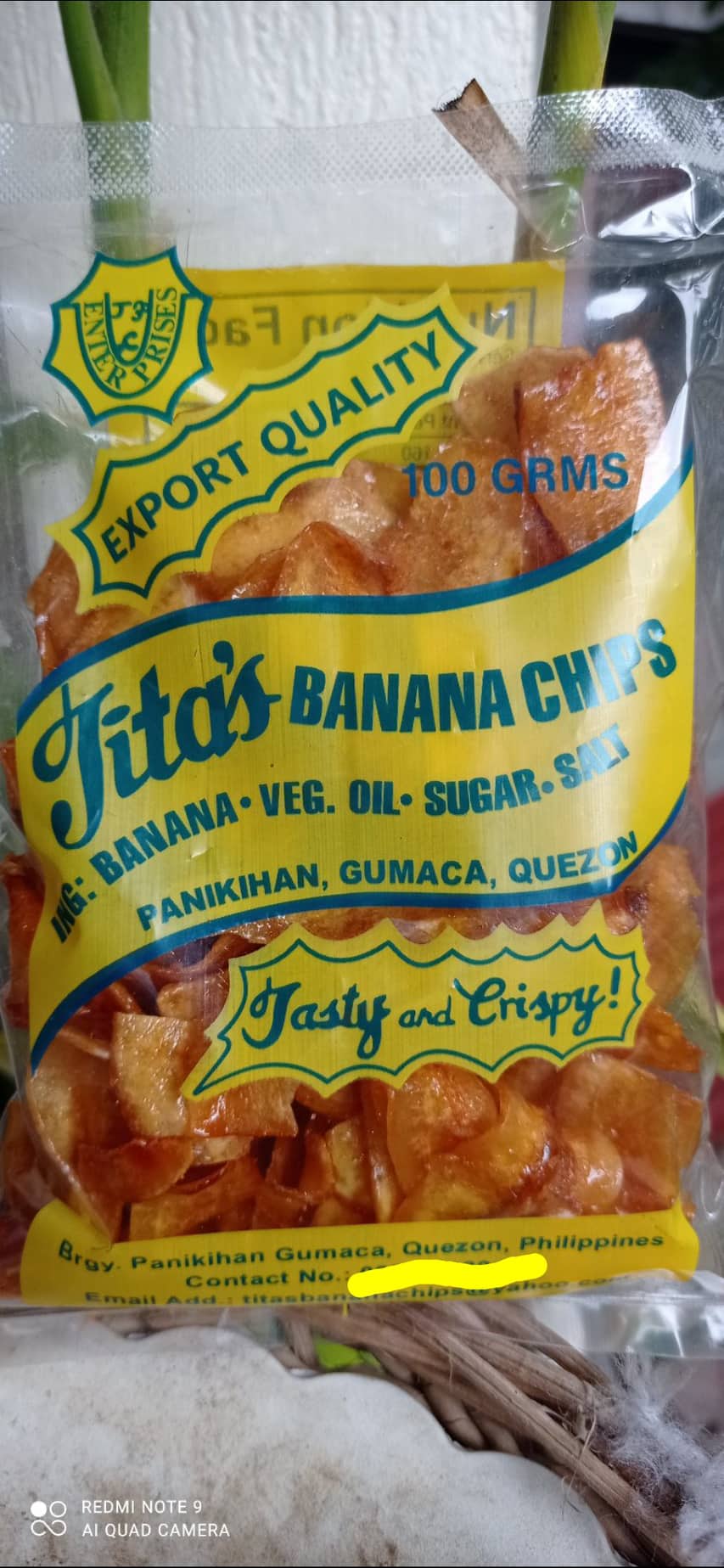 Tita's Banana Chips (100 grams) from Gumaca Quezon in plastic Packaging EXP.14July2023 Lazada PH