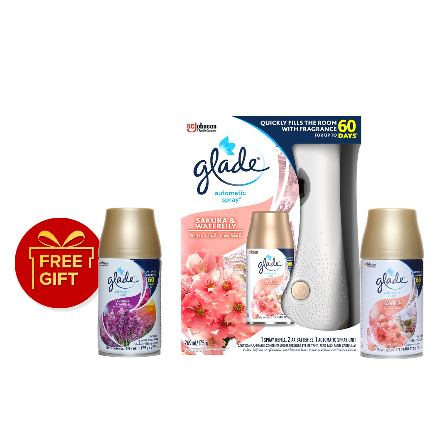 Glade Automatic Spray - Sakura & Waterlily Scent 269ml (Primary)