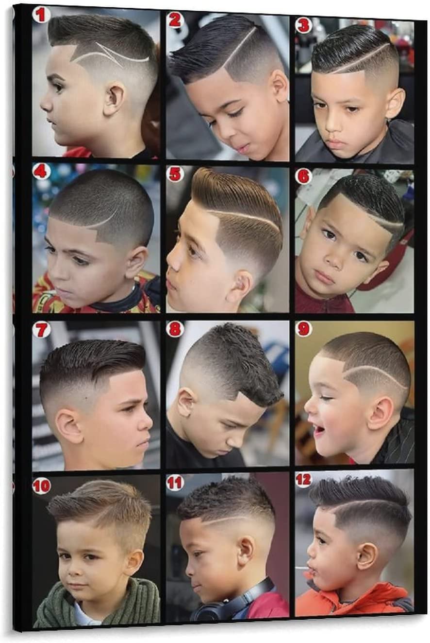 Barber Salon Beauty Spa 24x36 Hair Style Cut Design Poster - Men's Adult Decor, Laminated