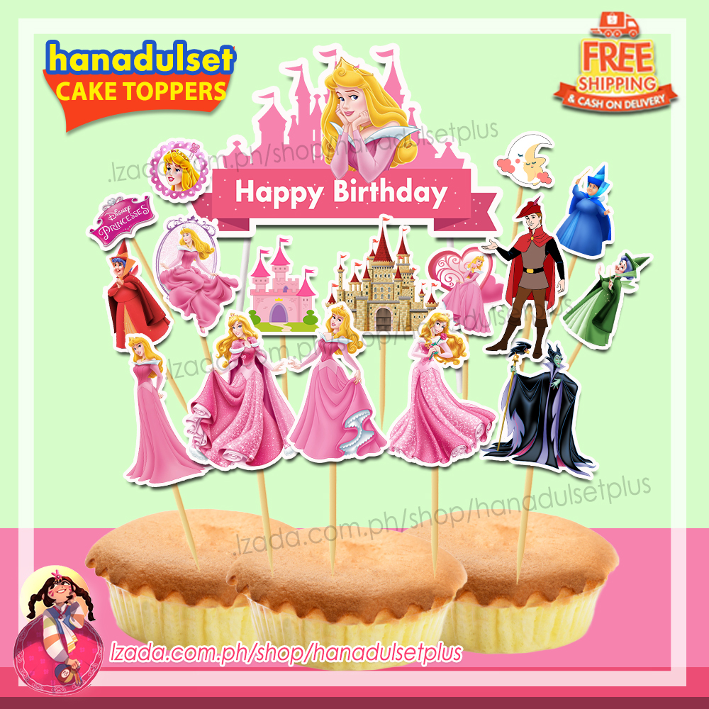 Aurora sleeping beauty cake topper princess cupcake decoration – Sweet  Confessions
