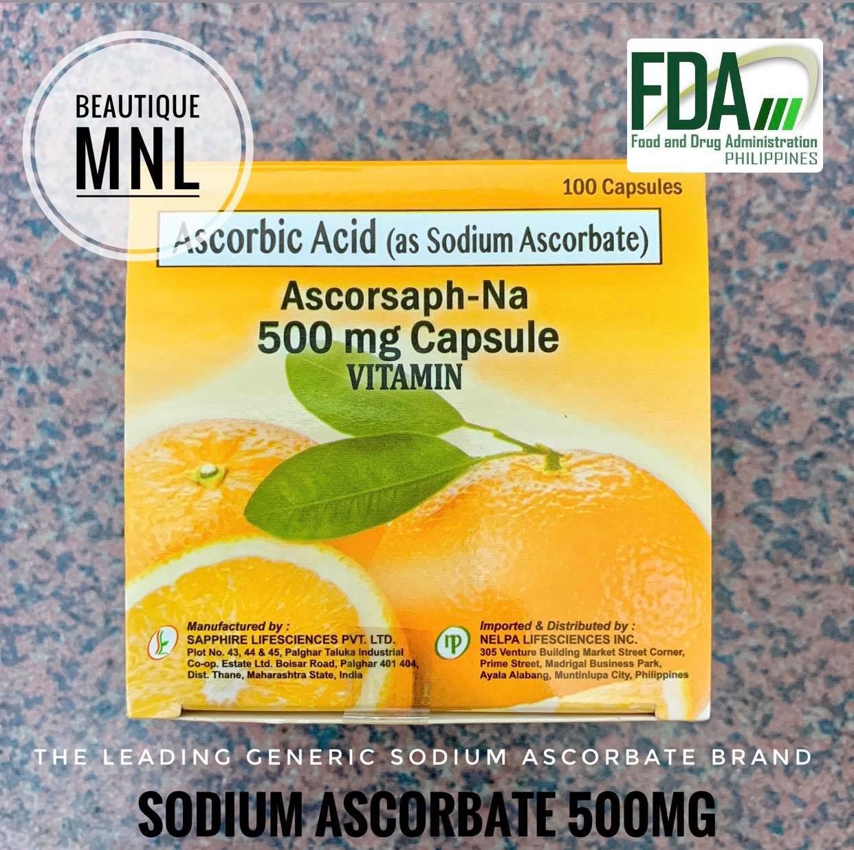 Vit C Sodium Ascorbate 500mg ASCORSAPHNA (100 Capsules) Lazada PH