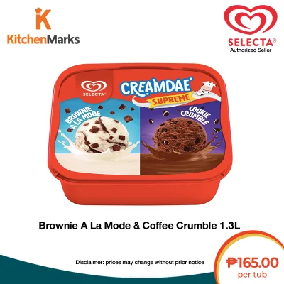 Selecta Creamdae Supreme Brownie ala Mode & Cookie Crumble 1.3L