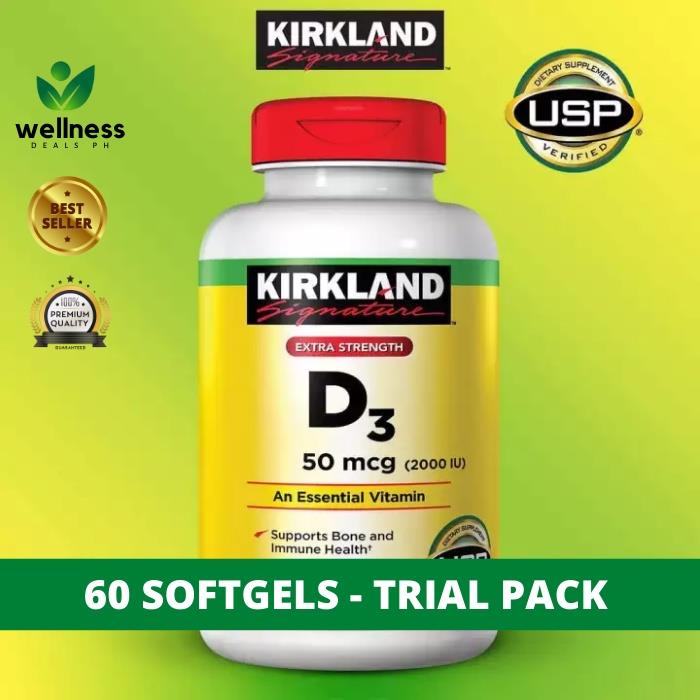 Kirkland Vitamin D3 50 mcg 2000 IU Kirkland Multivitamin Vitamin D 60