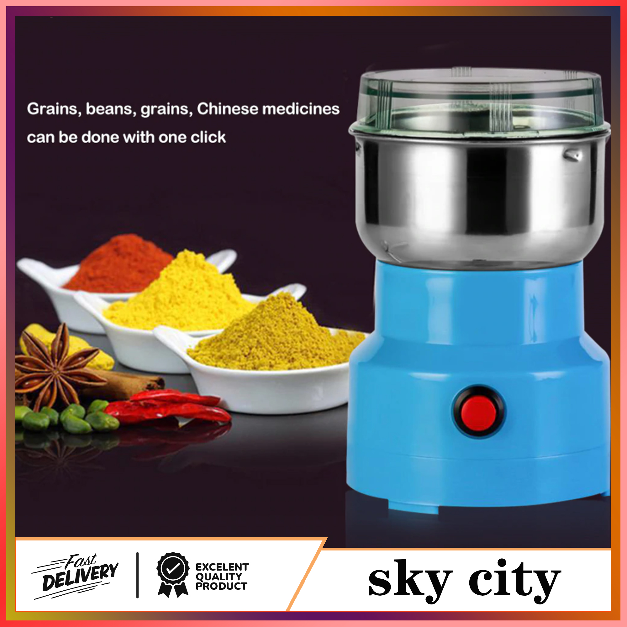 Portable Food Grinder Coffee Beans Grinder Manual Coffee Machine Multifunctional Grinder Durable