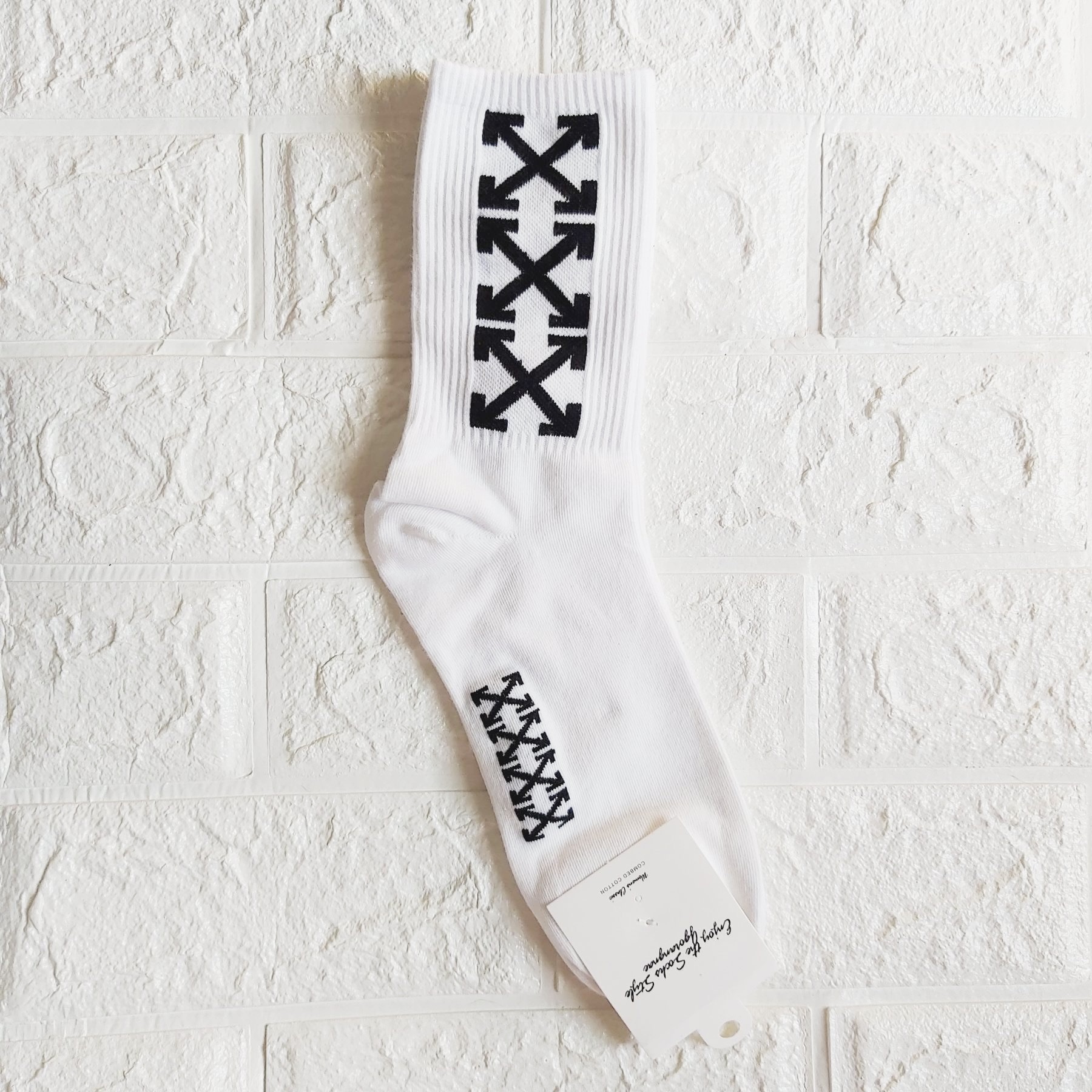 Sockstacks Off White Men’s Basketball Iconic Socks Lazada PH