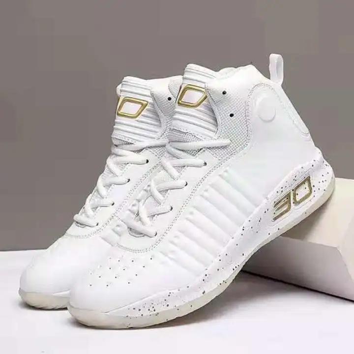 curry shoes white and gold