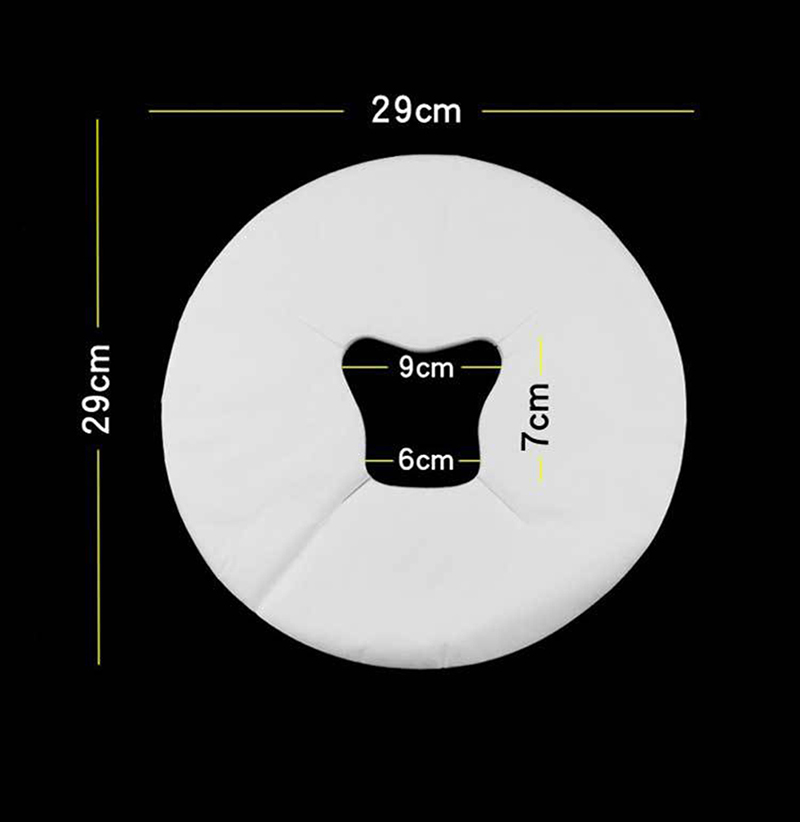 GUDE001 Jay 100 ชิ้นทิ้งใบหน้าส่วนที่เหลือแผ่นพนักพิงศีรษะ Cradle ครอบคลุมสำหรับเตียงนวดสีขาว