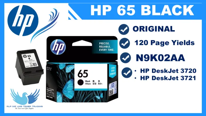 hp 65 black original ink cartridge