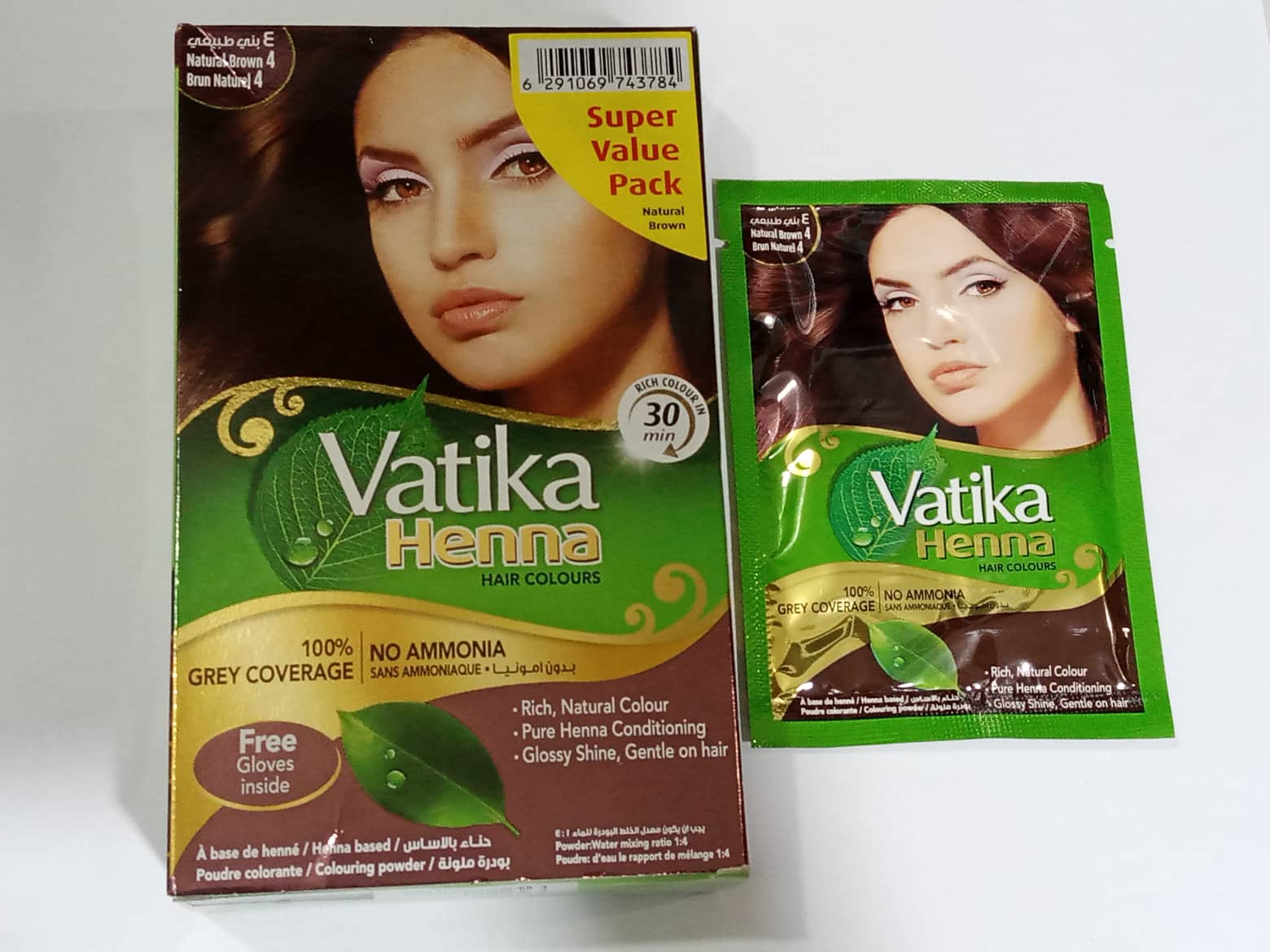 Vatika Henna Hair Color 4 Natural Brown, dark brown 10g Lazada PH