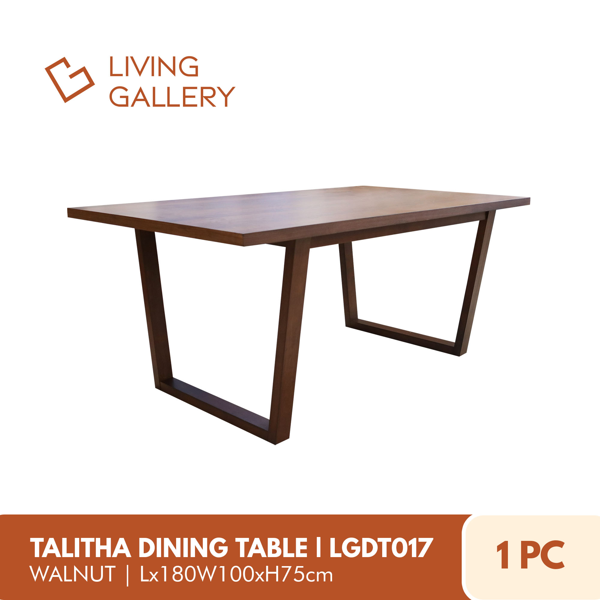 Living Gallery Talitha Dining Table 46 Seater Solid Wood Modern Table Easy To Assemble