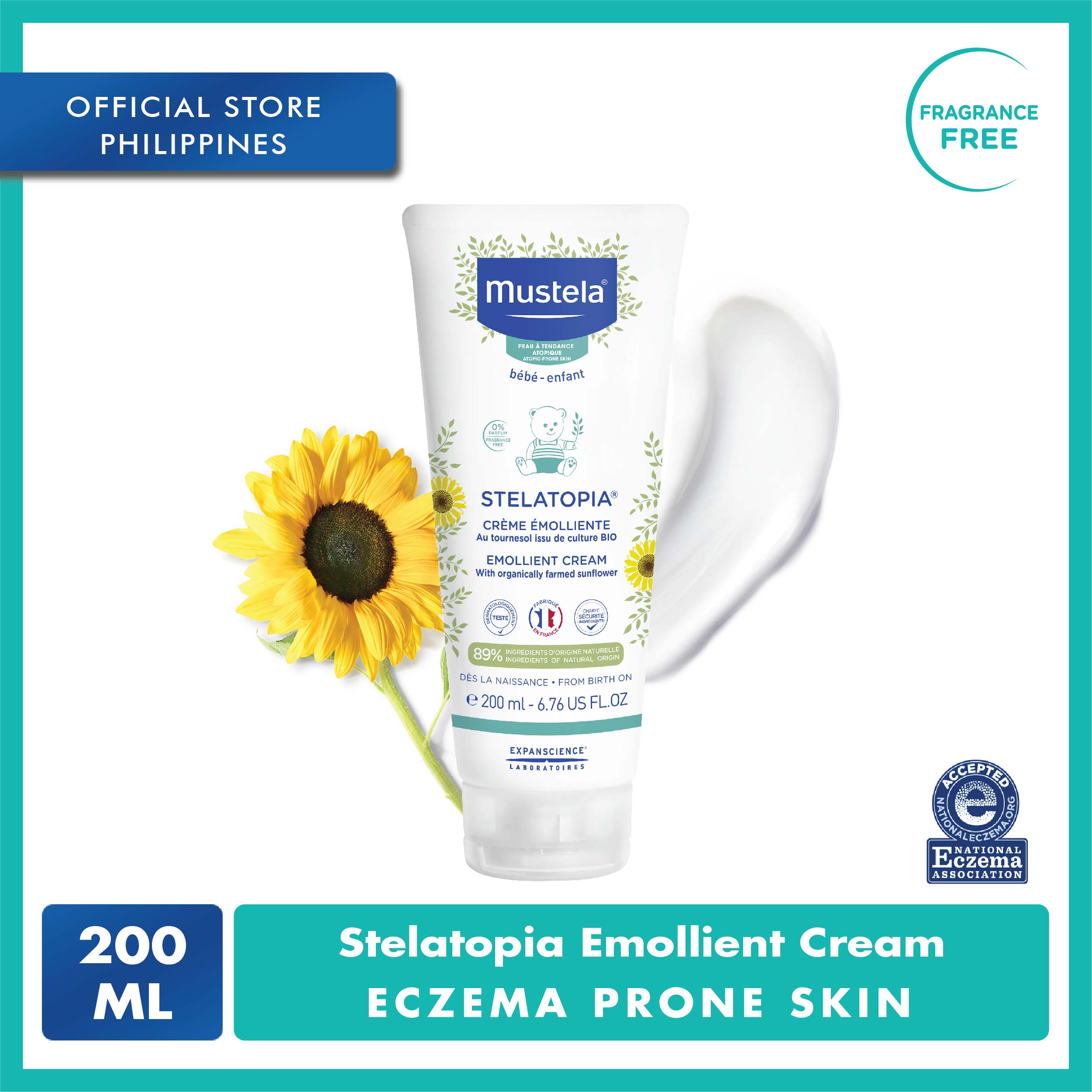 mustela stelatopia emollient cream 200 ml