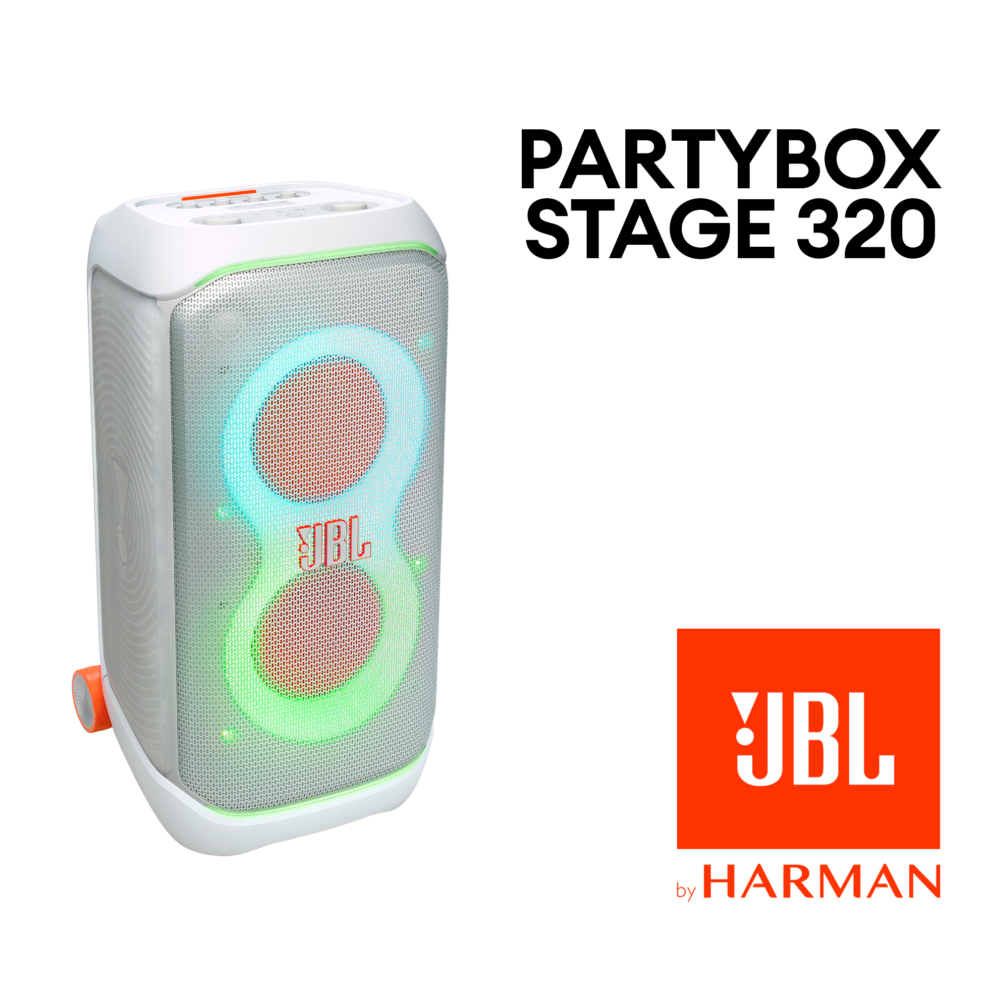 JBL Partybox Stage 320 Bluetooth speaker with mic and guitar input - Main Image