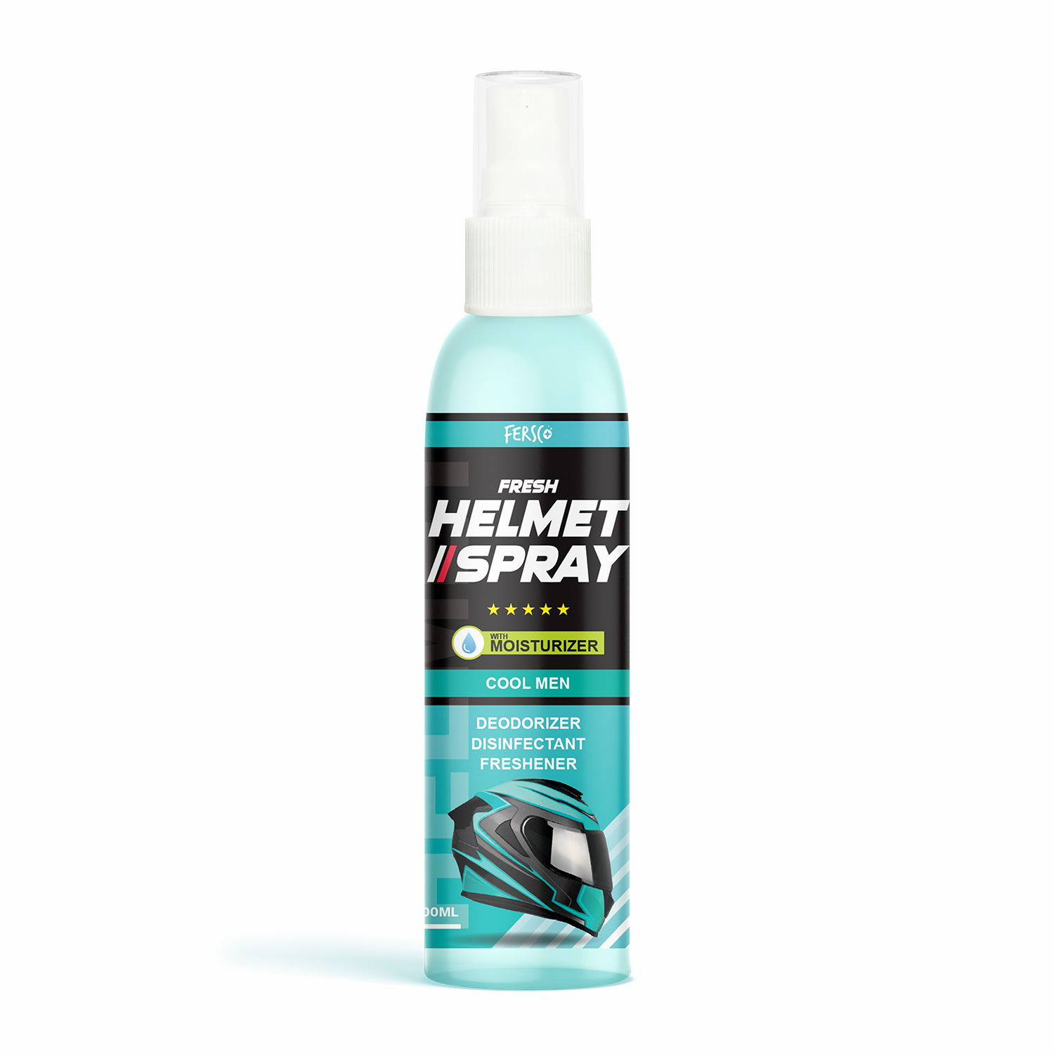 FRESH HELMET SPRAY Disinfectant and Deodorizer w/ Moisturizer Cool Men Scent, Antibacterial