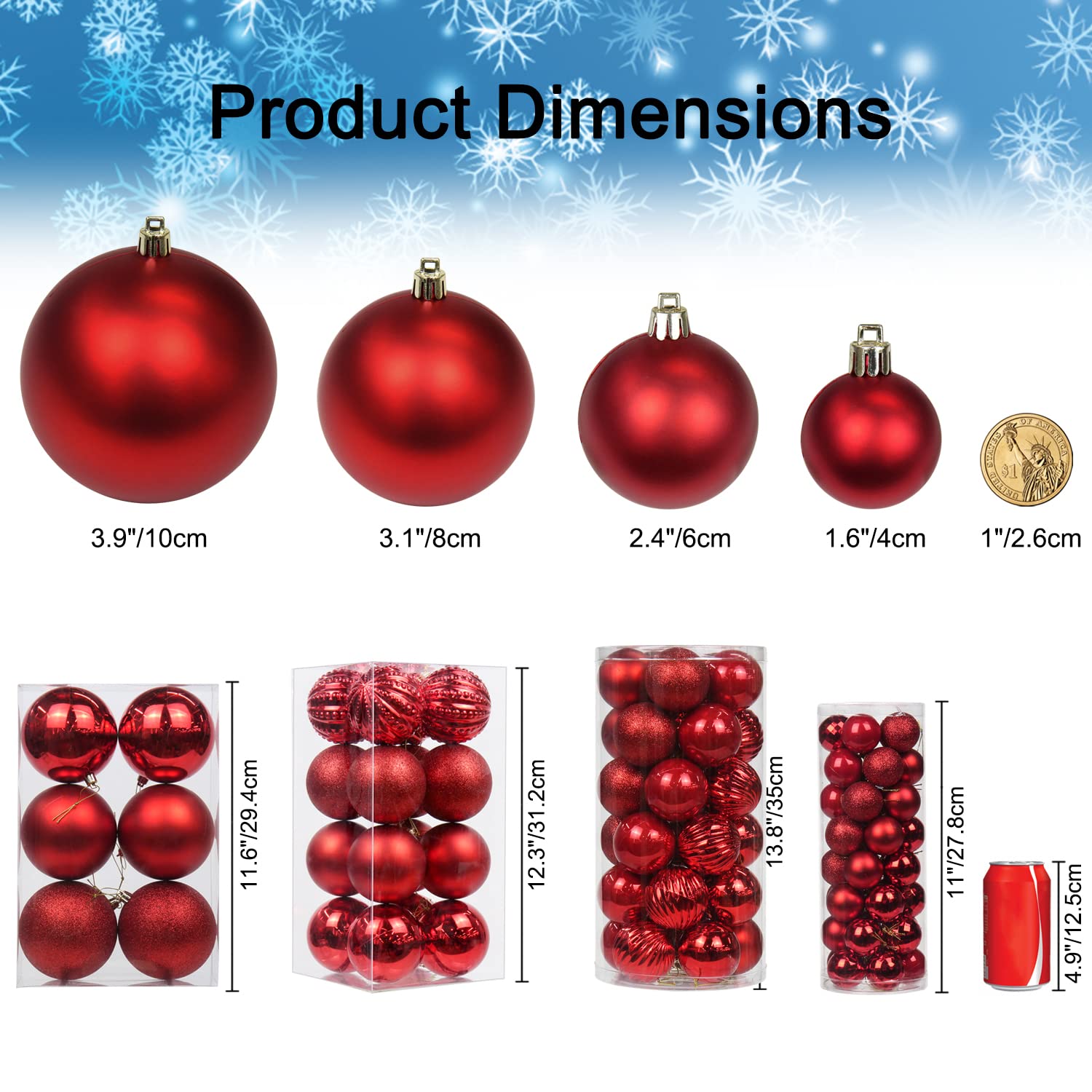 Christmas ornament store ball sizes