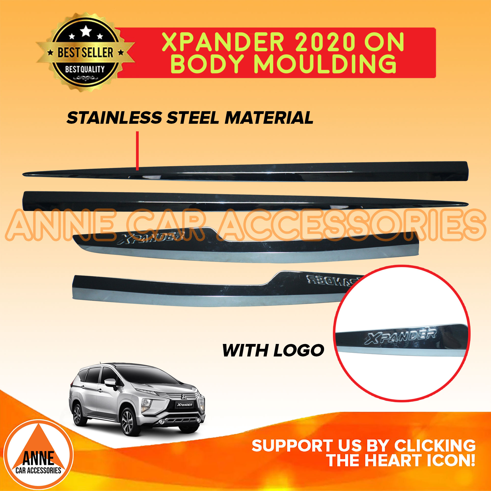 Body Moulding for Mitsubishi Xpander GLX / GLS 2018 2019 2020 2021 2022