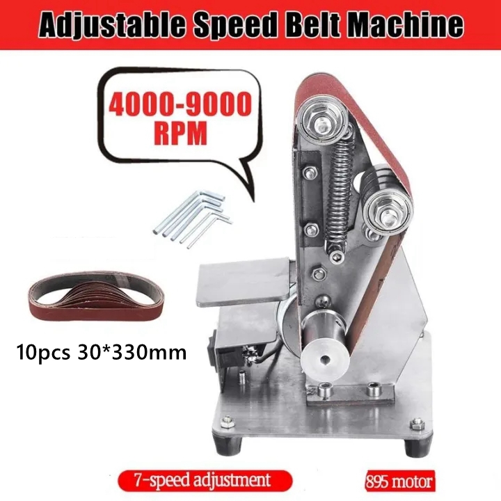 350W Mini Electric Belt Machine Sander Sanding Grinding Polishing