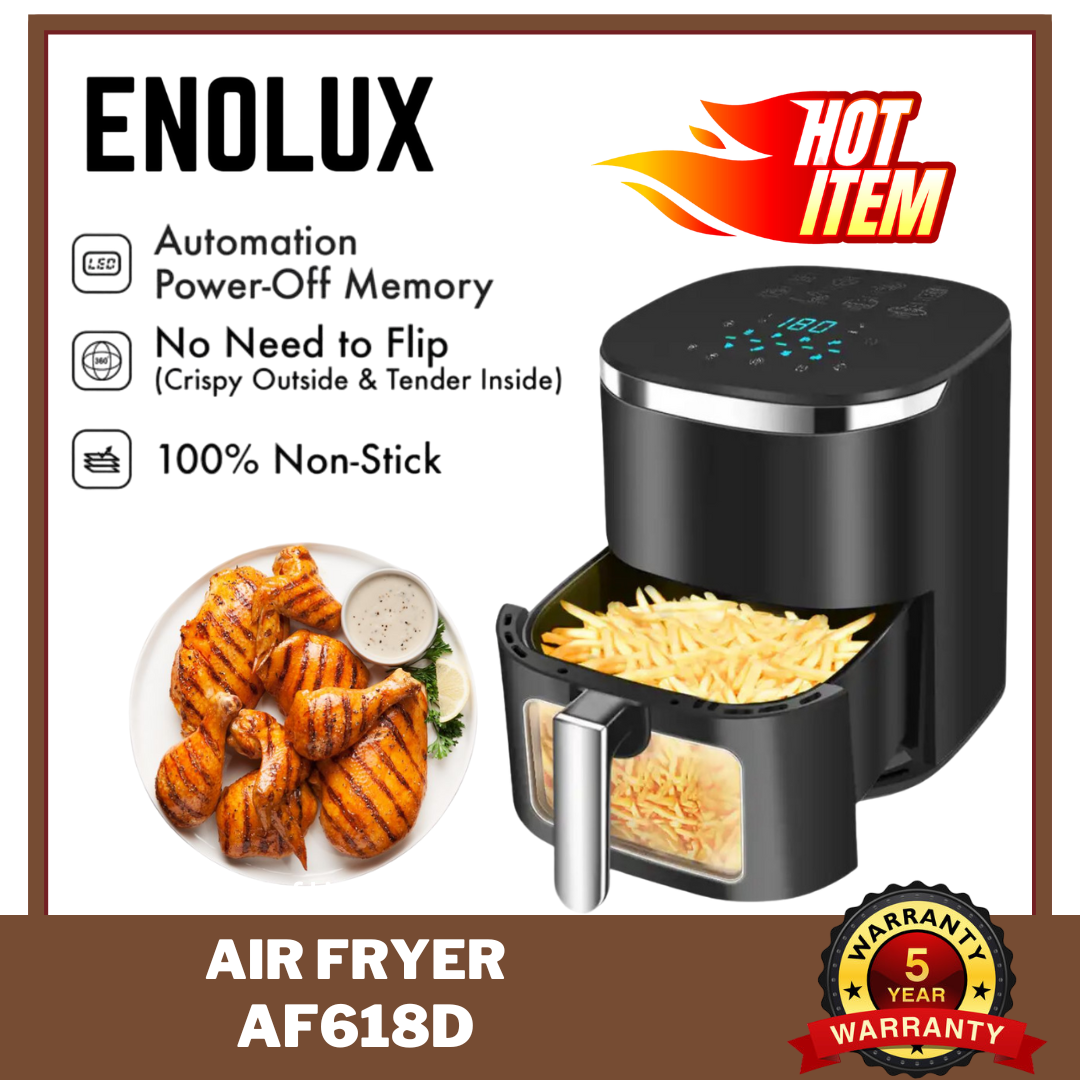 【💥6.6 MEGA SALES💥】ENOLUX Air Fryer AF618D 9L Large Capacity Air Fryer