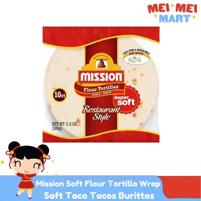 Mission Soft Flour Tortilla Wrap Soft Taco Tacos Burittos