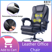 BEFFORY Ergonomic High Back Office Chair with Footrest and Massage