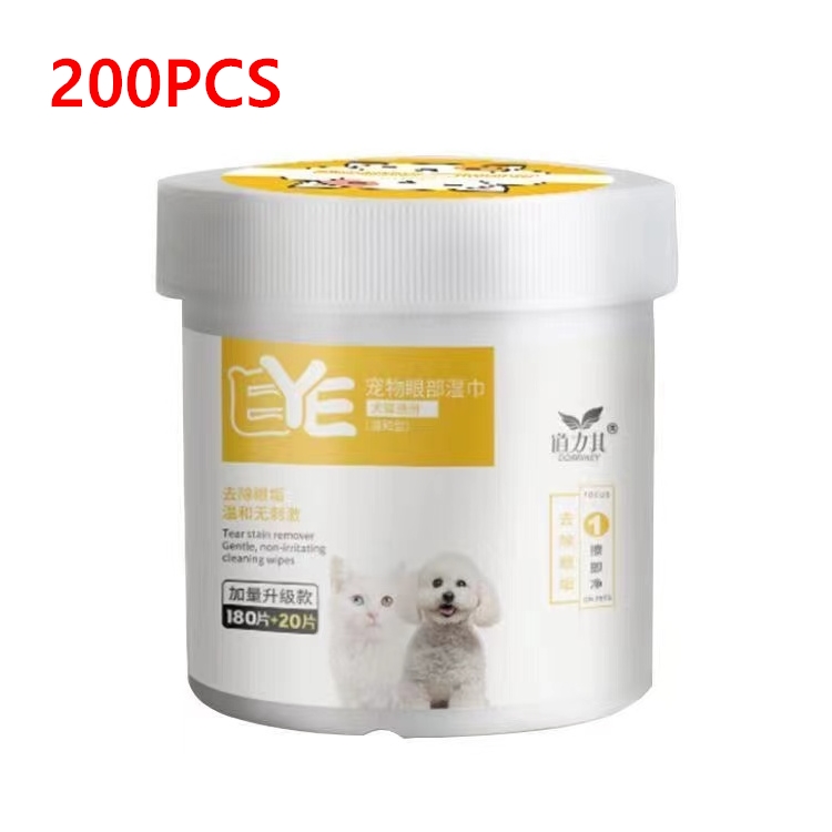 130PCS/Set Pet Wet Wipes Dog Eye Cat Tear Cleaning Wipes Tear Stain