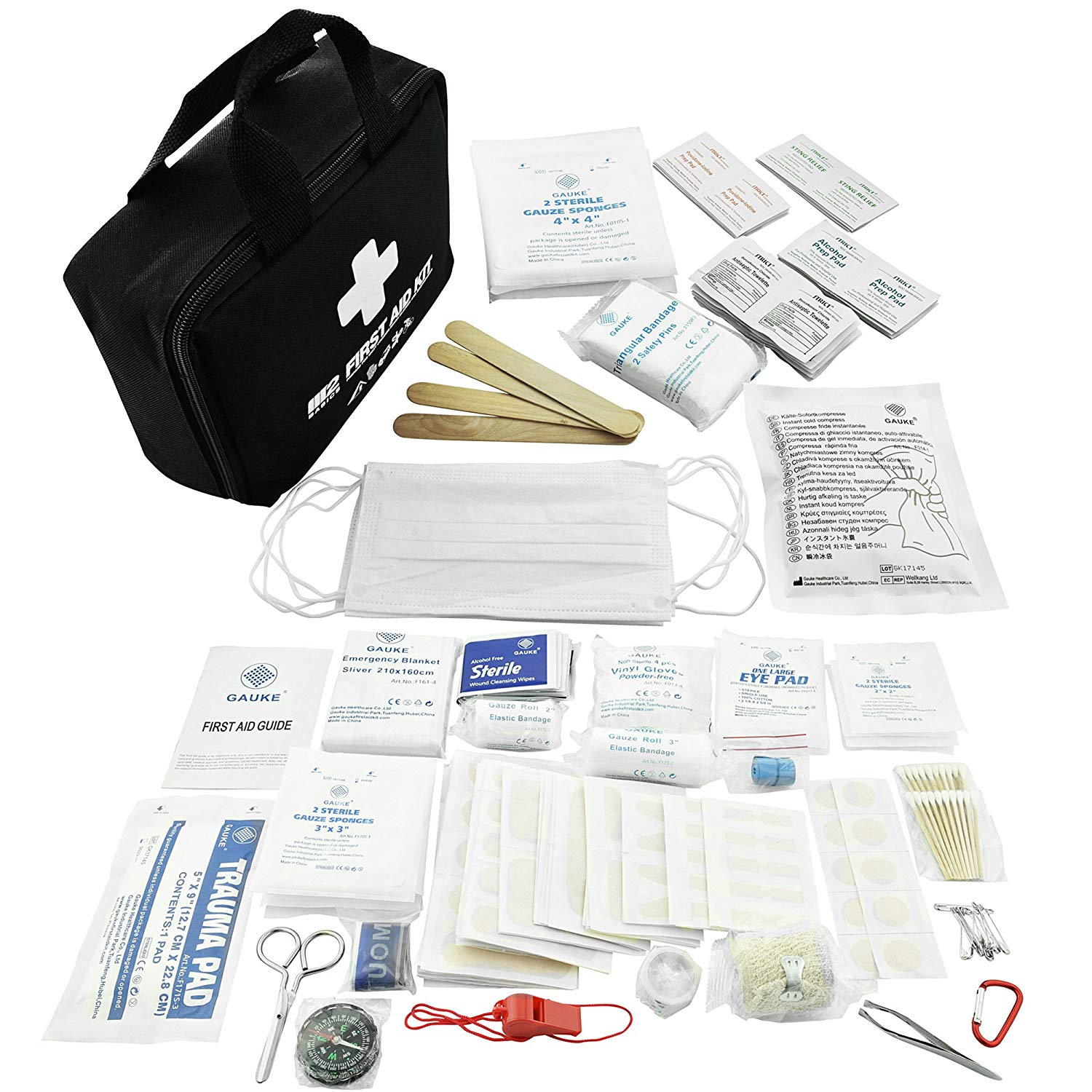  M2 BASICS Professional 300 Piece (40 Unique Items) First Aid Kit, Emergency Medical Kits