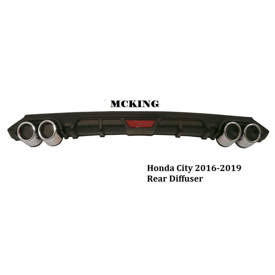 Honda City 2014-2019 Rear Bumper Lip Diffuser (Matte Black) | Lazada PH