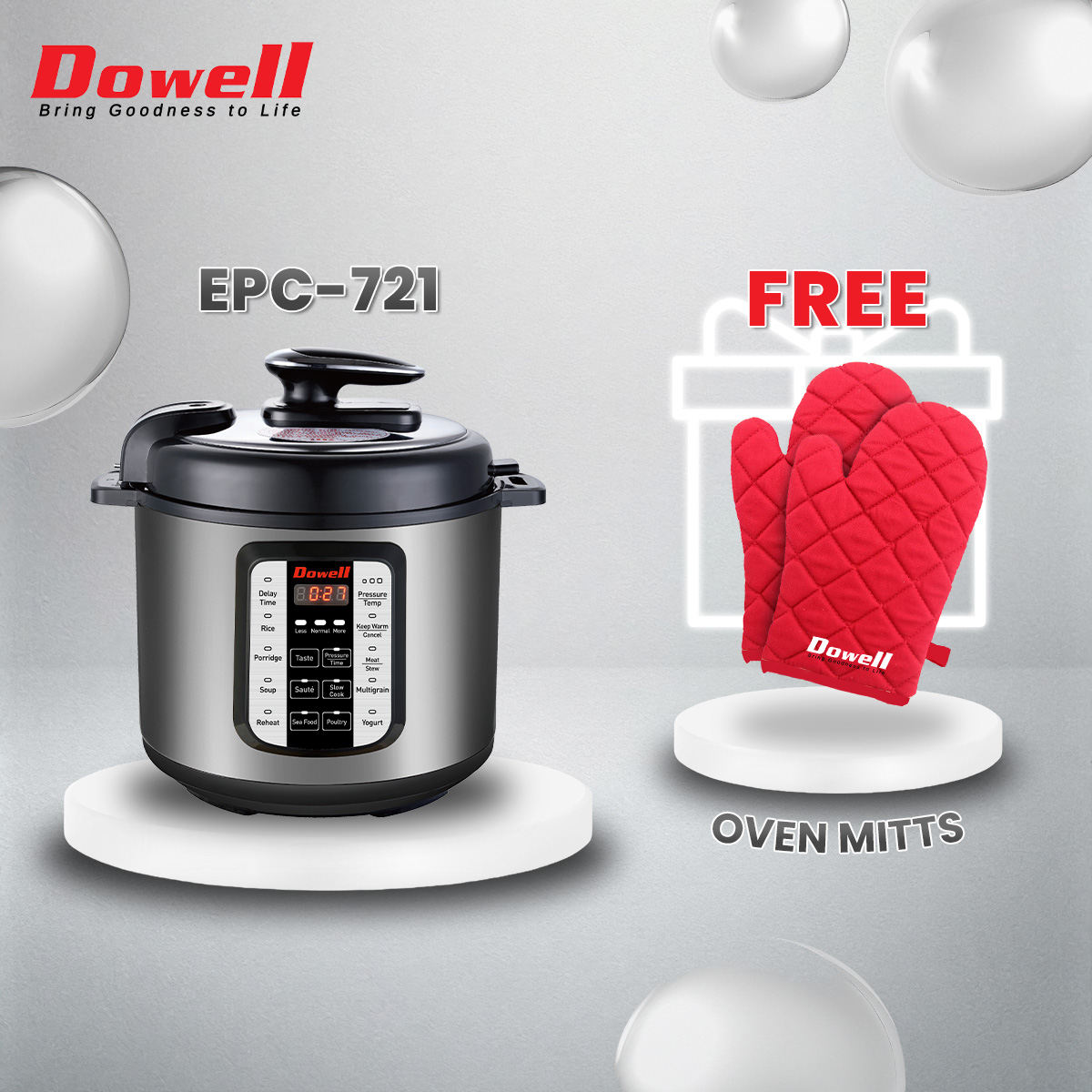 Dowell EPC-721 6-in-1 Multi Cooker Electric Pressure Cooker - Main Image