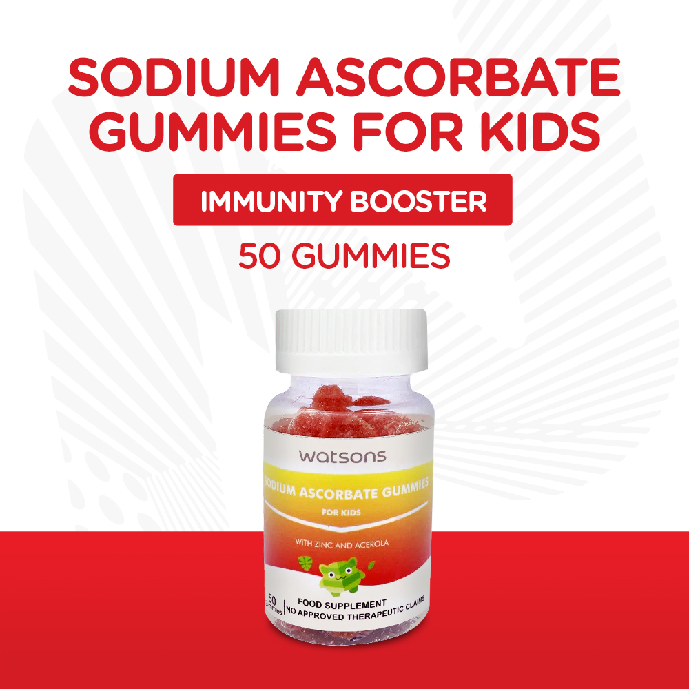 Watsons Sodium Ascorbate Gummies with Zinc and Acerola for Kids 50s
