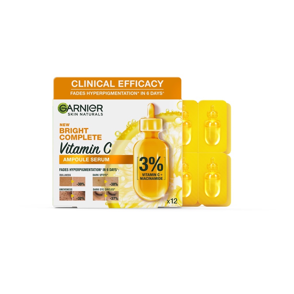 Garnier Bright Complete Vitamin C Ampoule Serum with Niacinamide For