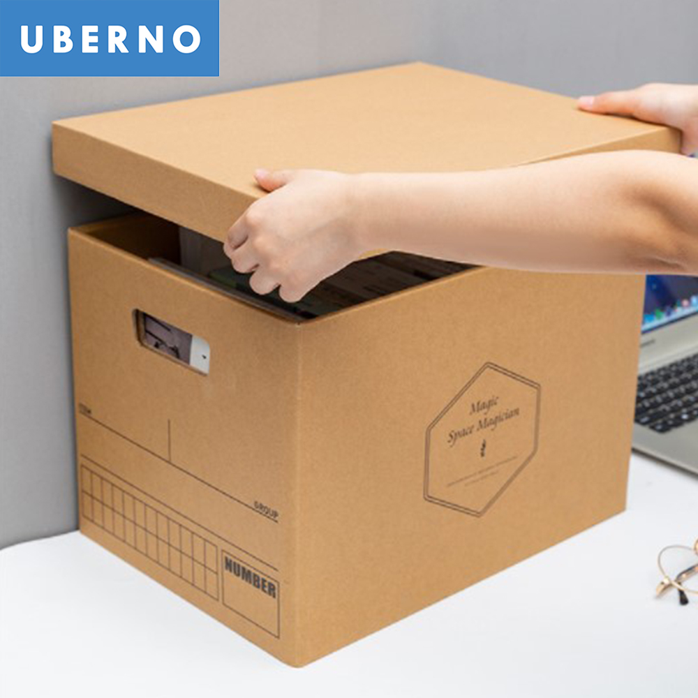 UBERNO 5LayerCorrugated Storage Box Multipurpose Document Filling