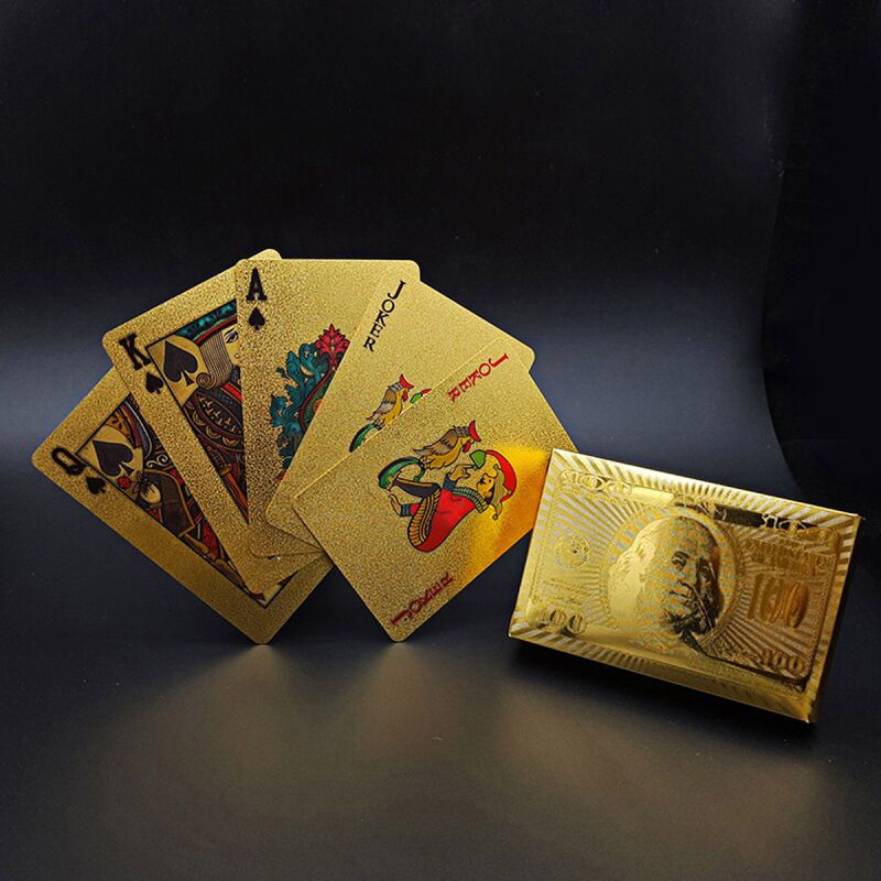 Waterproof 24K Gold Foil Plated Playing Cards Table Game Poker Cards Lazada PH