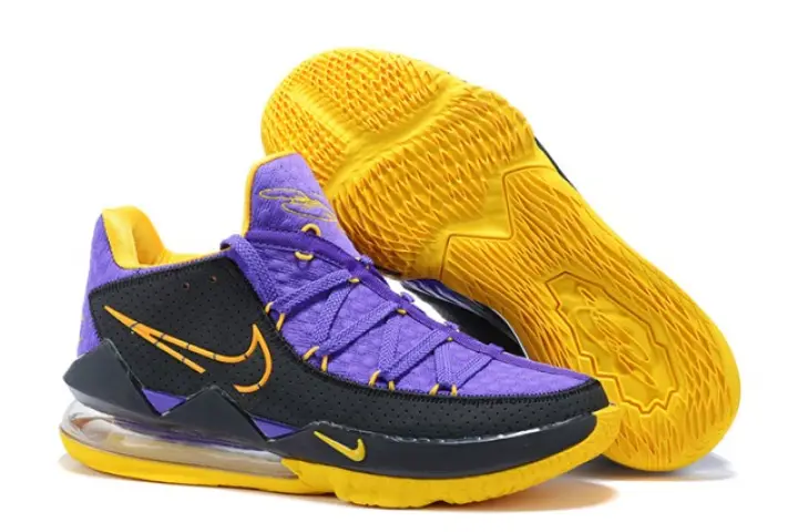 lebron 17 low purple and yellow
