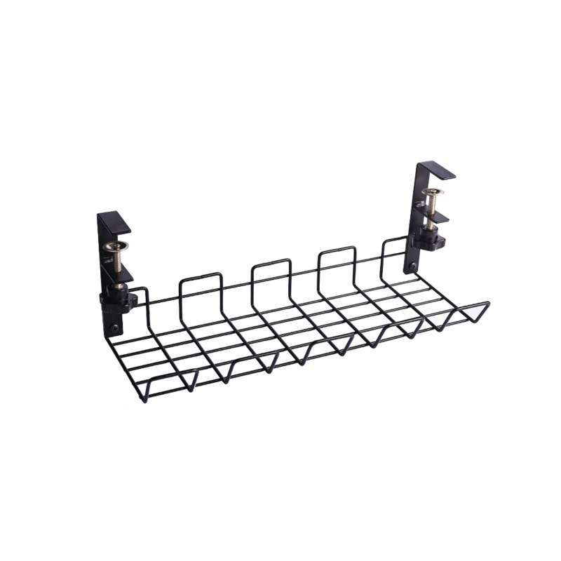 Cable Management Tray Under Table Storage Rack MultiPurpose Under