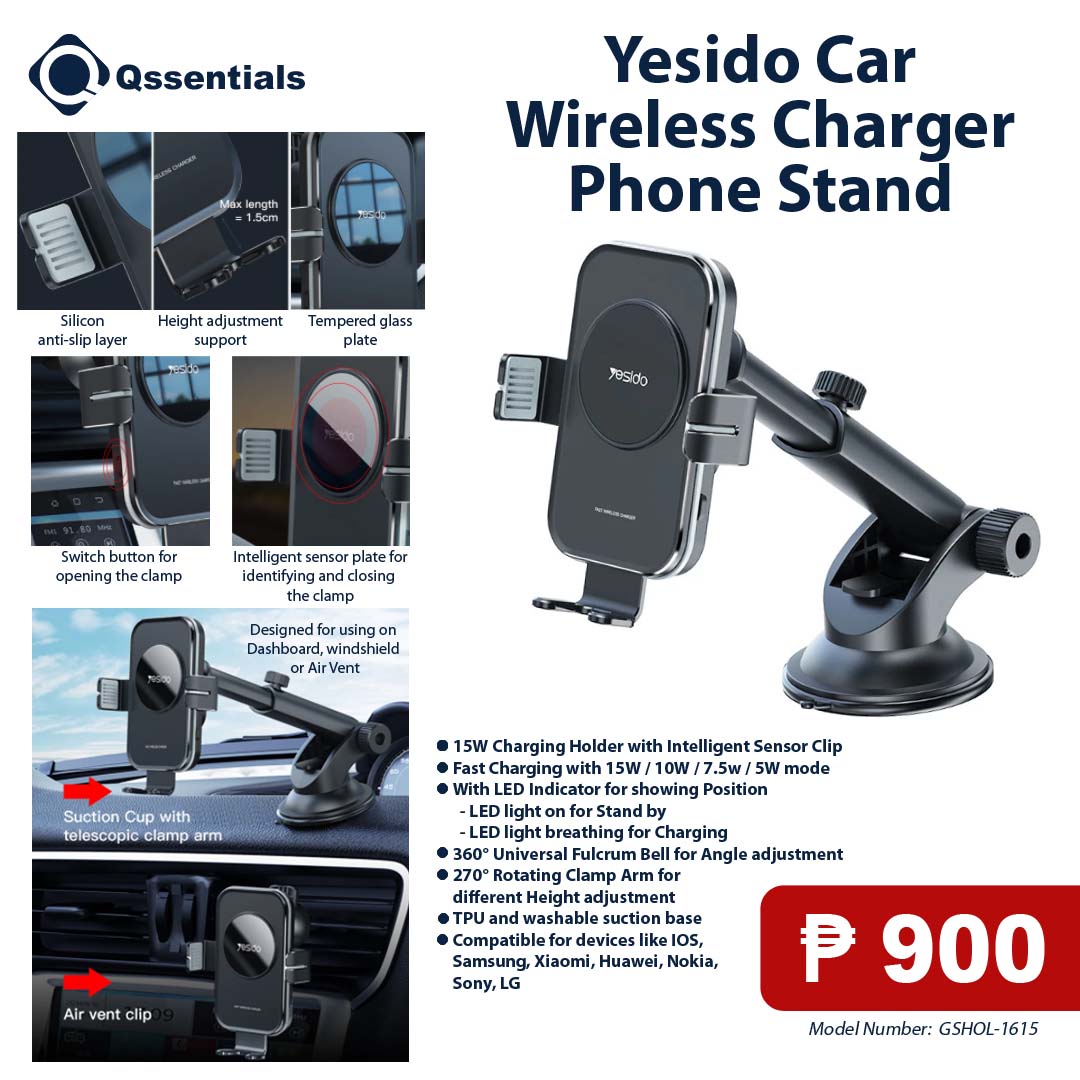 Yesido Car Wireless Charger Phone Holder Lazada PH